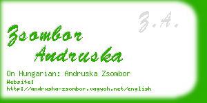 zsombor andruska business card